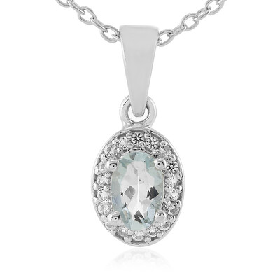 Aquamarine Silver Necklace