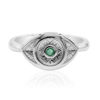 Zambian Emerald Silver Ring