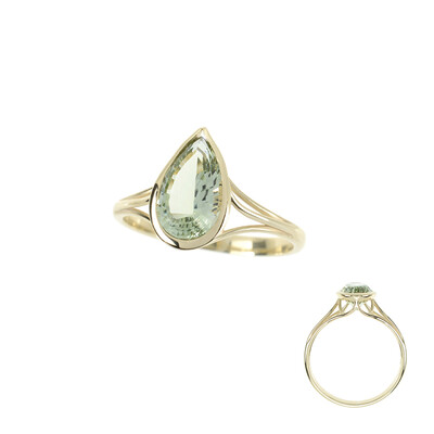 9K Green Amethyst Gold Ring (dagen)