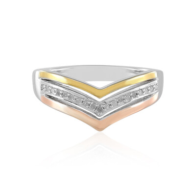 I3 (J) Diamond Silver Ring