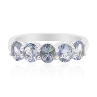Unheated Tanzanite Silver Ring