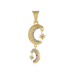 SI1 Champagne Diamond Silver Pendant