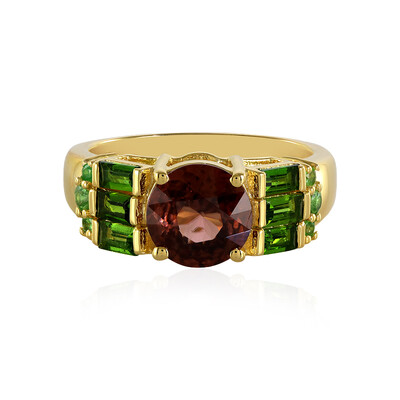 Mahogany Zircon Silver Ring (Adela Silber)