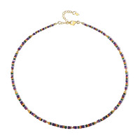 Mandarin Garnet Silver Necklace (Riya)