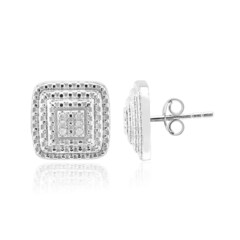 I3 (I) Diamond Silver Earrings