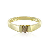 9K I4 Champagne Diamond Gold Ring
