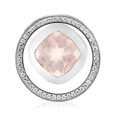 Rose Quartz Silver Pendant