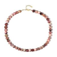 Pink Opal Silver Necklace