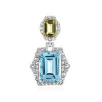 Sky Blue Topaz Silver Pendant