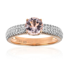 9K Unheated Pink Beryl Gold Ring
