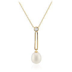 White Freshwater Pearl Silver Necklace