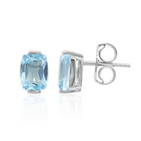 Sky Blue Topaz Silver Earrings