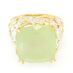 Prehnite Silver Ring