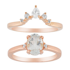 White Topaz Silver Ring