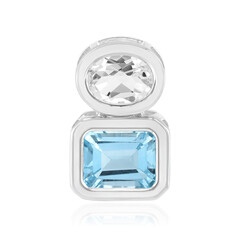 Sky Blue Topaz Silver Pendant