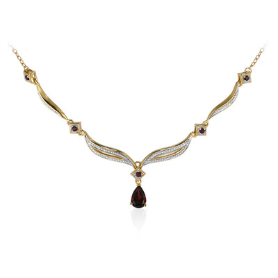 Mozambique Garnet Silver Necklace