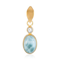 Larimar Silver Pendant (Bali Barong)