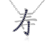 Blue Sapphire Silver Necklace