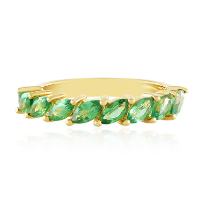 Green apatite Silver Ring