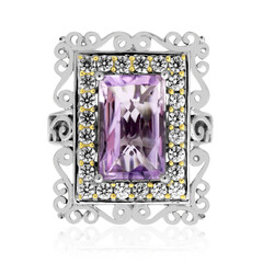 Rose de France Amethyst Silver Ring (Dallas Prince Designs)