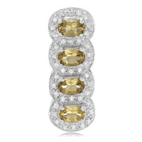 Champagne Quartz Silver Pendant