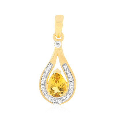 9K Australian Golden Beryl Gold Pendant