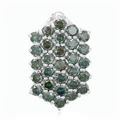 Fancy Diamond Silver Pendant