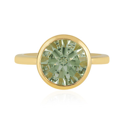 Green Amethyst Silver Ring (MONOSONO COLLECTION)