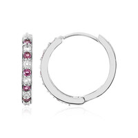 Rhodolite Silver Earrings