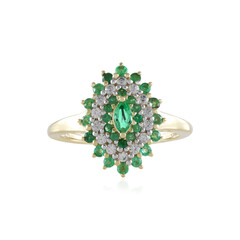 9K Zambian Emerald Gold Ring