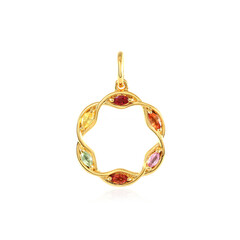 Fancy Sapphire Silver Pendant