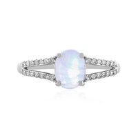Rainbow Moonstone Silver Ring