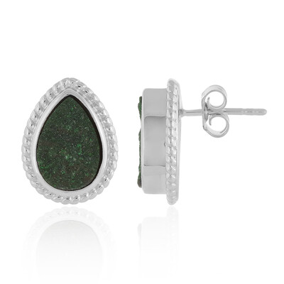 Uvarovite Silver Earrings