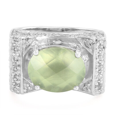 Prehnite Silver Ring