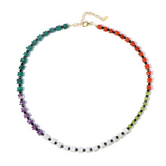 White Agate Silver Necklace