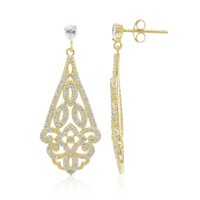 White Topaz Silver Earrings