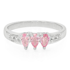 Padparadscha Sapphire Silver Ring