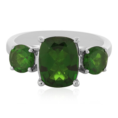 Russian Diopside Silver Ring