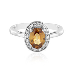 Mandarin Zircon Silver Ring