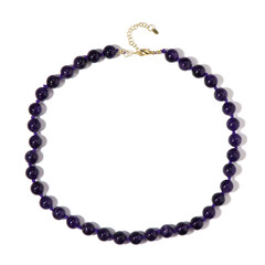 Zambian Amethyst Silver Necklace (Adela Silber)