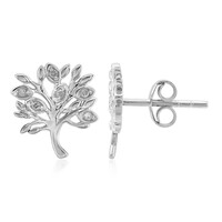 I3 (I) Diamond Silver Earrings