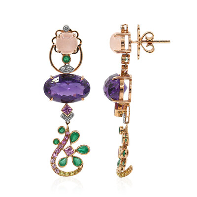 18K Amethyst Gold Earrings (Estée Collection)