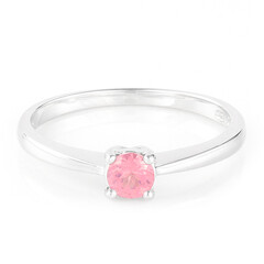 Noble Red Spinel Silver Ring