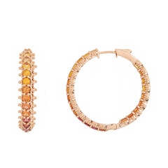Orange Sapphire Silver Earrings (Dallas Prince Designs)