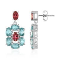 Nigerian Pink Tourmaline Silver Earrings
