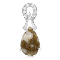 Dinosaur Bone Silver Pendant