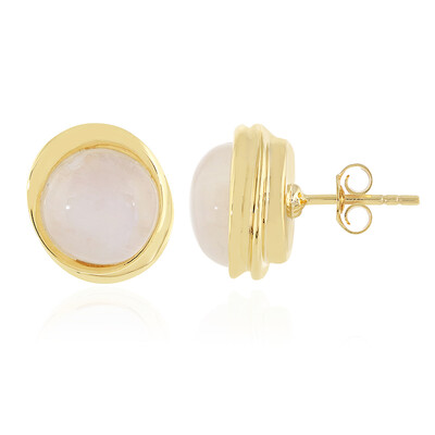 Rainbow Moonstone Silver Earrings