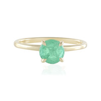 9K Russian Emerald Gold Ring