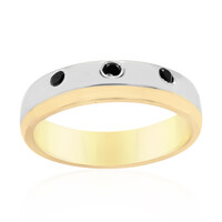 Black Spinel Silver Ring