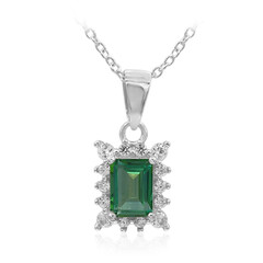 Butterfly Green Topaz Silver Necklace